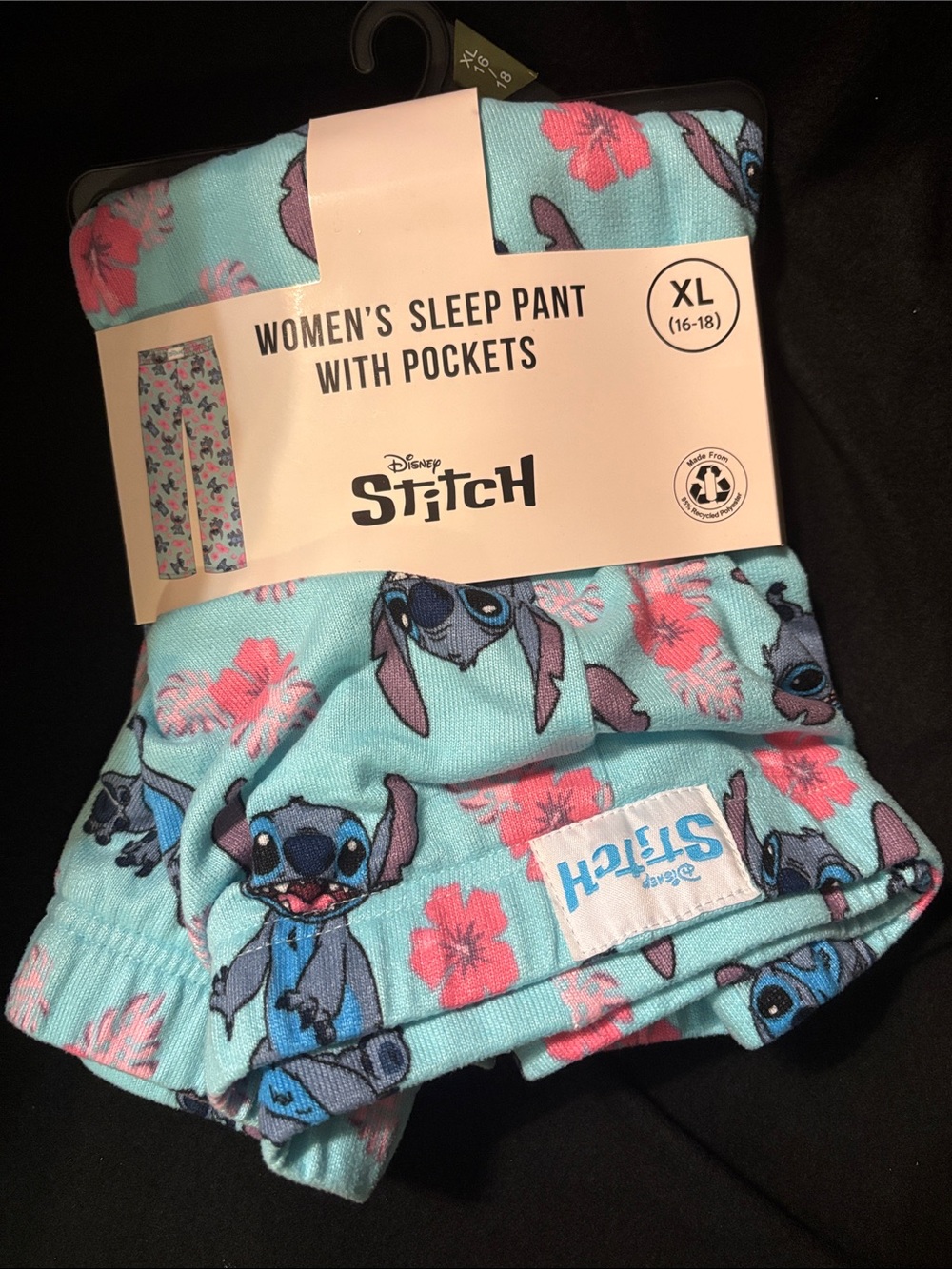 Disney Stitch womens pajama pants with pockets super comfy size XL